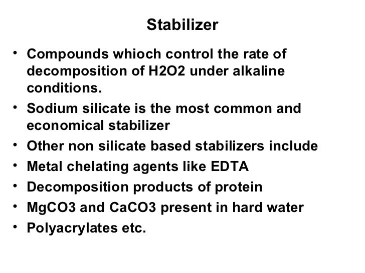 Bleaching cotton with hydrogen peroxide