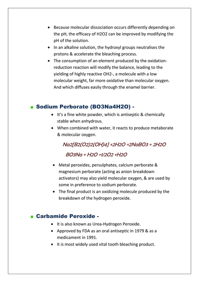 Bleaching of discoloured tooth ppt PDF