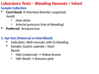 Comprehensive Overview of Bleeding Disorders in Neonates: Diagnosis and ...
