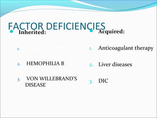 Factor Deficiency Testing Bleeding timeclotting-time-pt-and-ptt | PPT