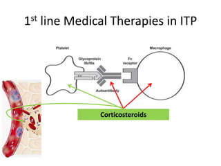 1st line Medical Therapies in ITP
Corticosteroids
 