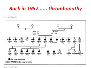 Back in 1957...... thrombopathy
 