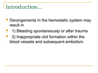 BLEEDING DISORDER therapy.ppt for pharma | PPT