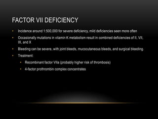 Bleeding disorders | PPTX