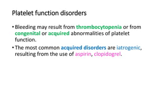 Bleeding disorders | PPTX
