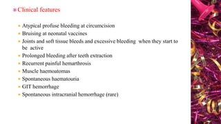 bleeding disorders and its treatment .pptx