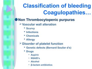 bleeding disorders different types and its adverse reactions | PPT
