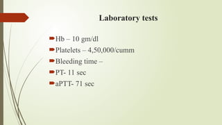 Bleeding disorders Presentation in detail. | PPTX