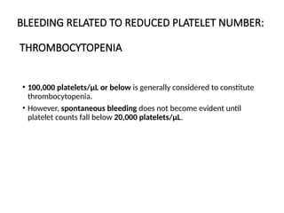 Bleeding disorders.pptx for mbbs board exams | PPTX