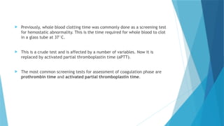 Bleeding disorders power point presentation | PPTX