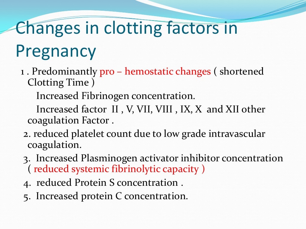 Bleeding disorders in pregnancy