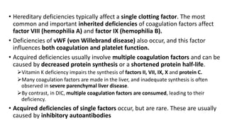 Factor 7 Deficiency Inheritance Comprehensive Overview of Bleeding Disorders: Platelet Function and ...