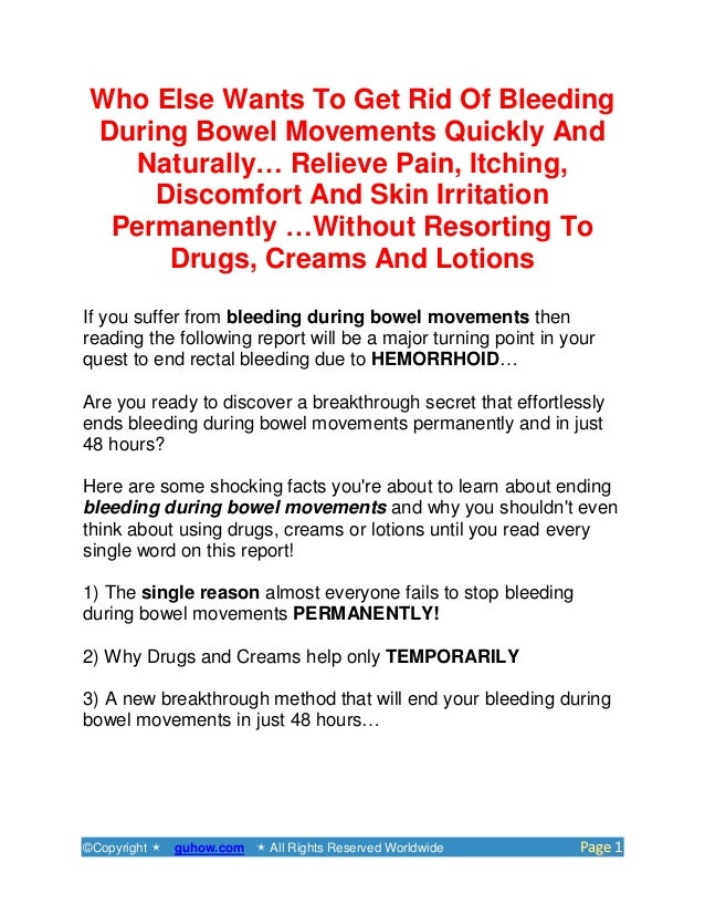 Bleeding During Bowel Movements Recovery Solution
