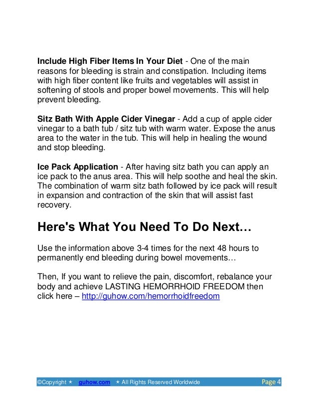 Bleeding During Bowel Movements Recovery Solution