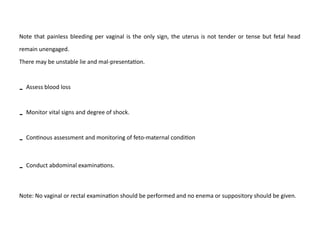 Bleeding in late pregnancy, signs and symptoms.pptx
