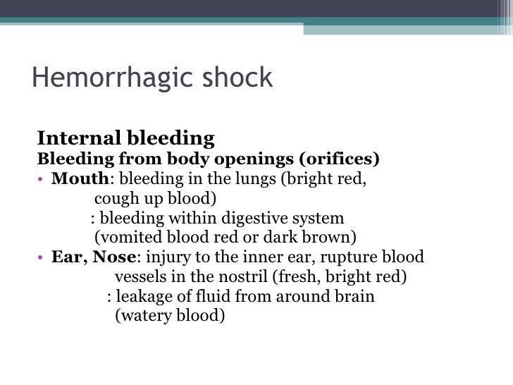 Bleeding shock