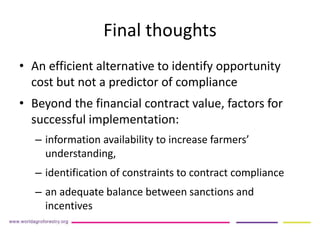 Does expected profit predict compliance in auctions for payment for ecosystem services?   