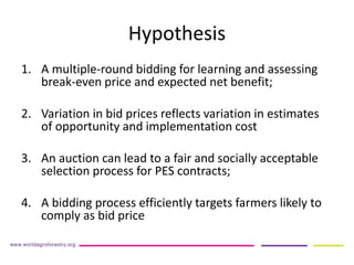 Does expected profit predict compliance in auctions for payment for ecosystem services?   