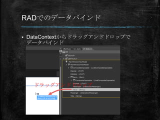 RADǤΥǩ`Х

?   DataContextɥåɥɥåפ
    ǩ`Х




     ɥåɥɥå
 