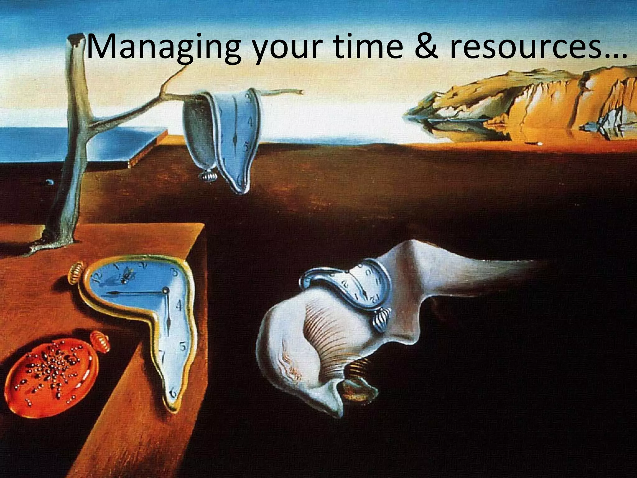 Managing your time & resources…
 