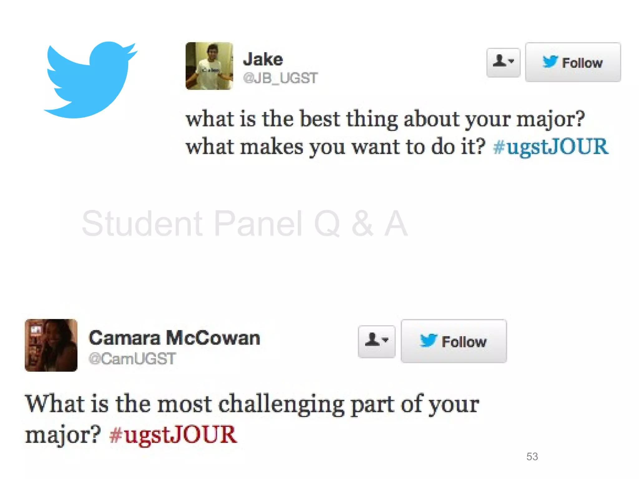 53
Student Panel Q & A
 