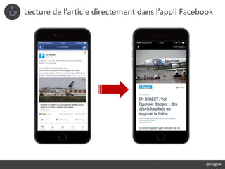Lecture de l’article directement dans l’appli Facebook
@largow
 