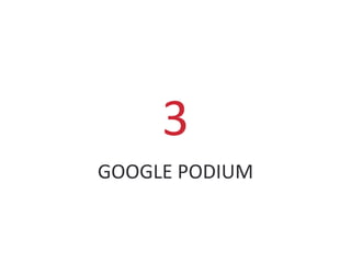 GOOGLE PODIUM
3
 