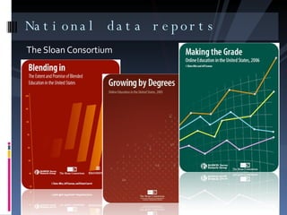 The Sloan Consortium National data reports 