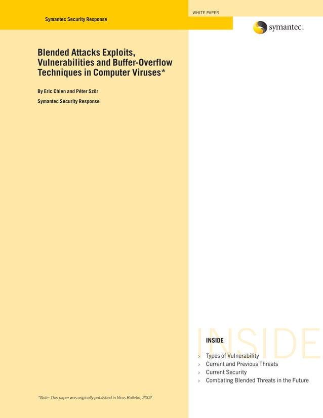 Blended attacks exploits, vulnerabilities and buffer overflow ...