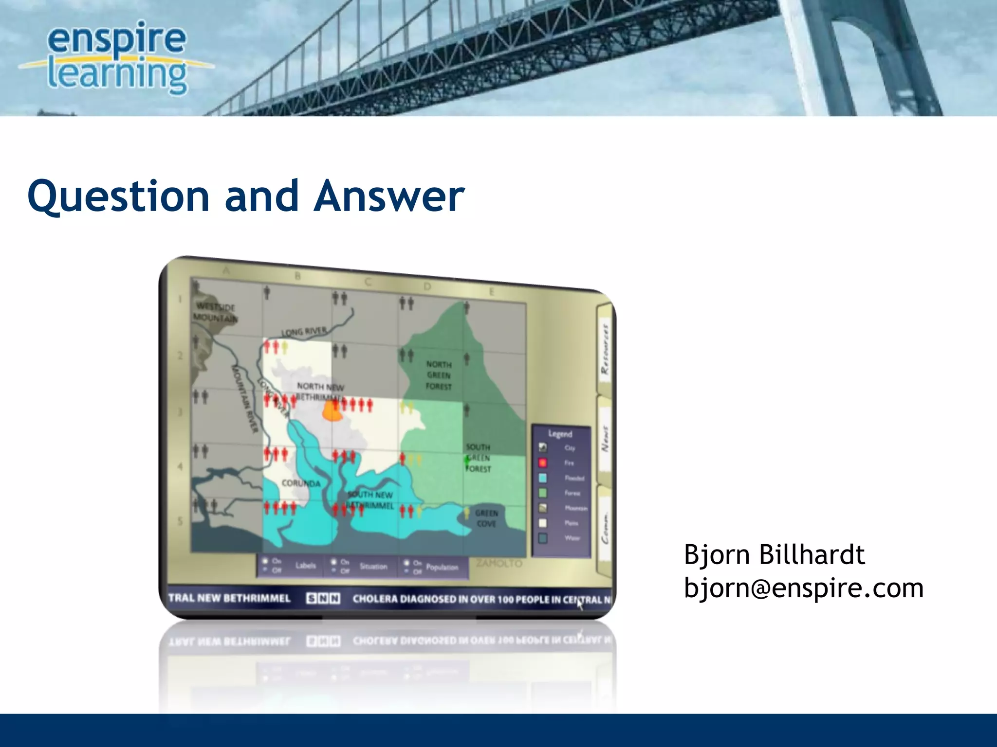 Question and Answer Bjorn Billhardt [email_address] 