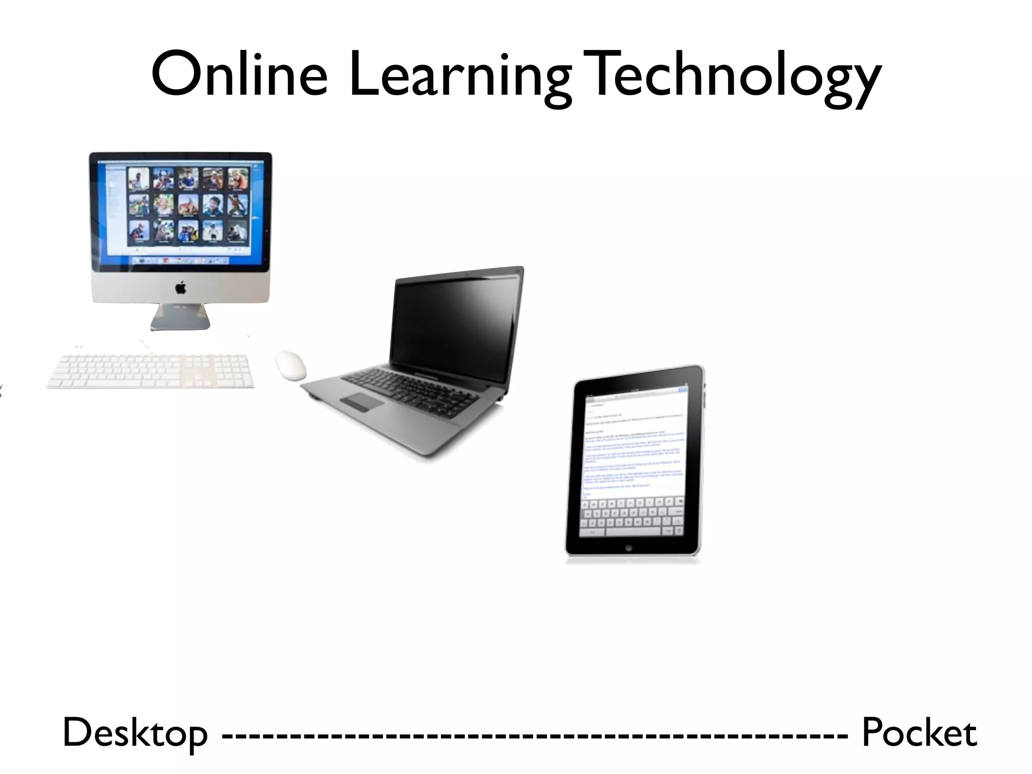 Online Learning Technology




Desktop ---------------------------------------------- Pocket
 
