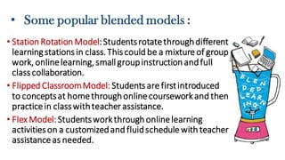 Blended Learning Rotation Model Blended learning | PDF