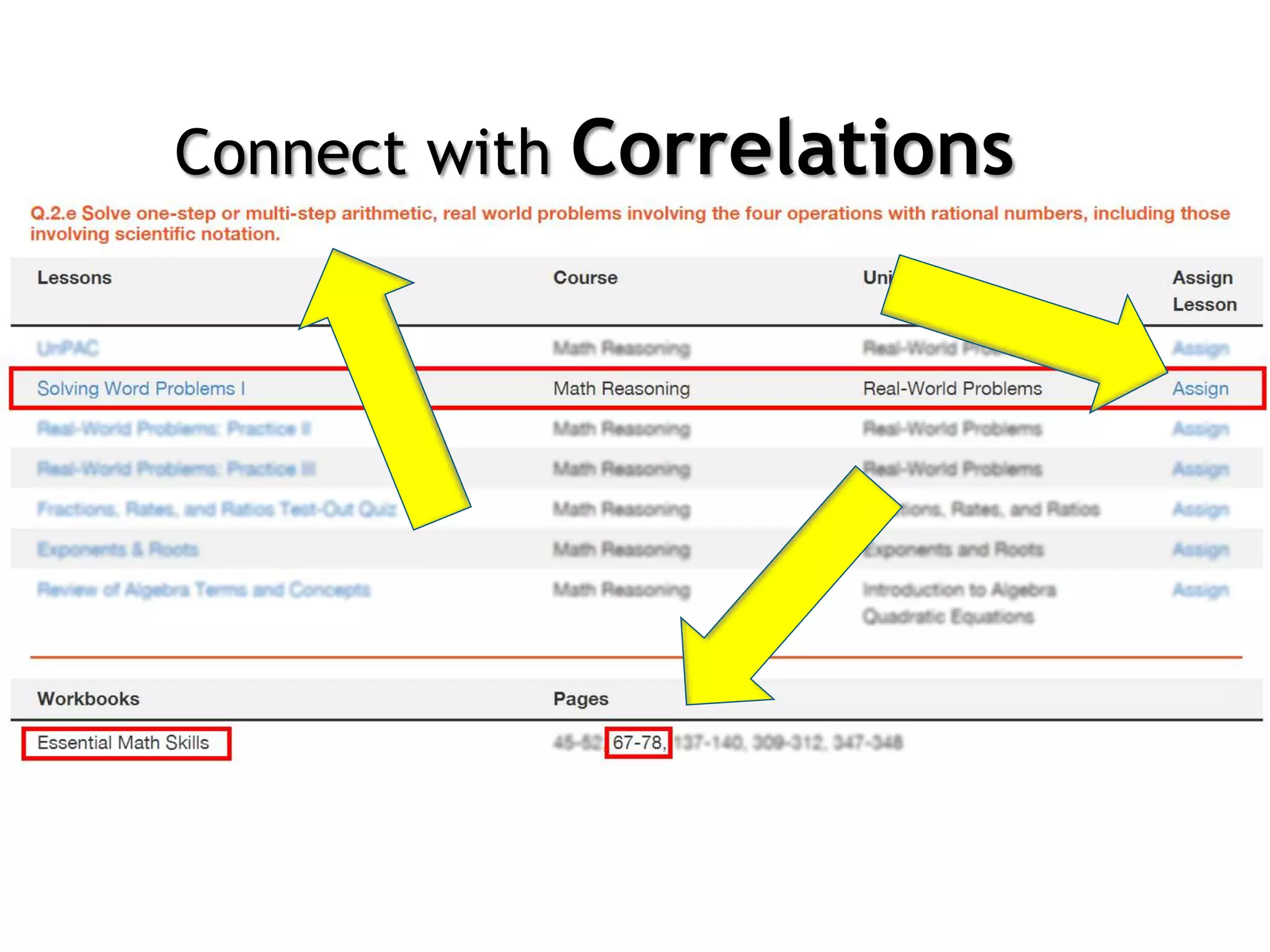Connect with Correlations
 
