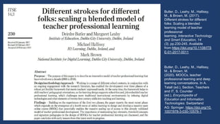 Blended Learning in Teacher Professional Development Contexts ...
