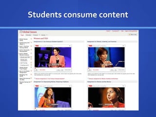 Students consume content
 