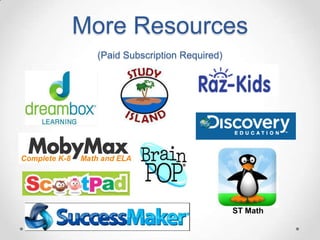 More Resources
(Paid Subscription Required)

ST Math

 