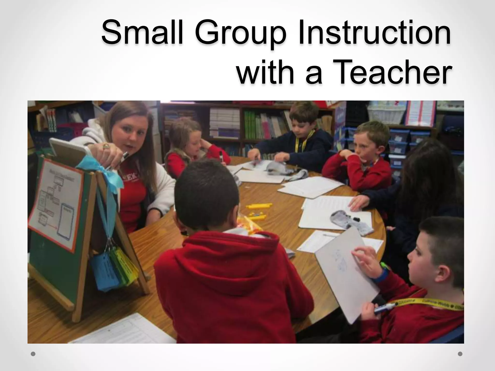 Small Group Instruction
with a Teacher
 