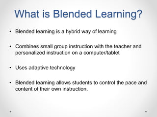 Blended Learning in the Elementary Classroom - May 6 | PPTX