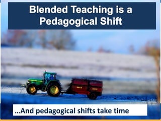 …And pedagogical shifts take time
 