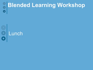 Lunch
Blended Learning Workshop
 