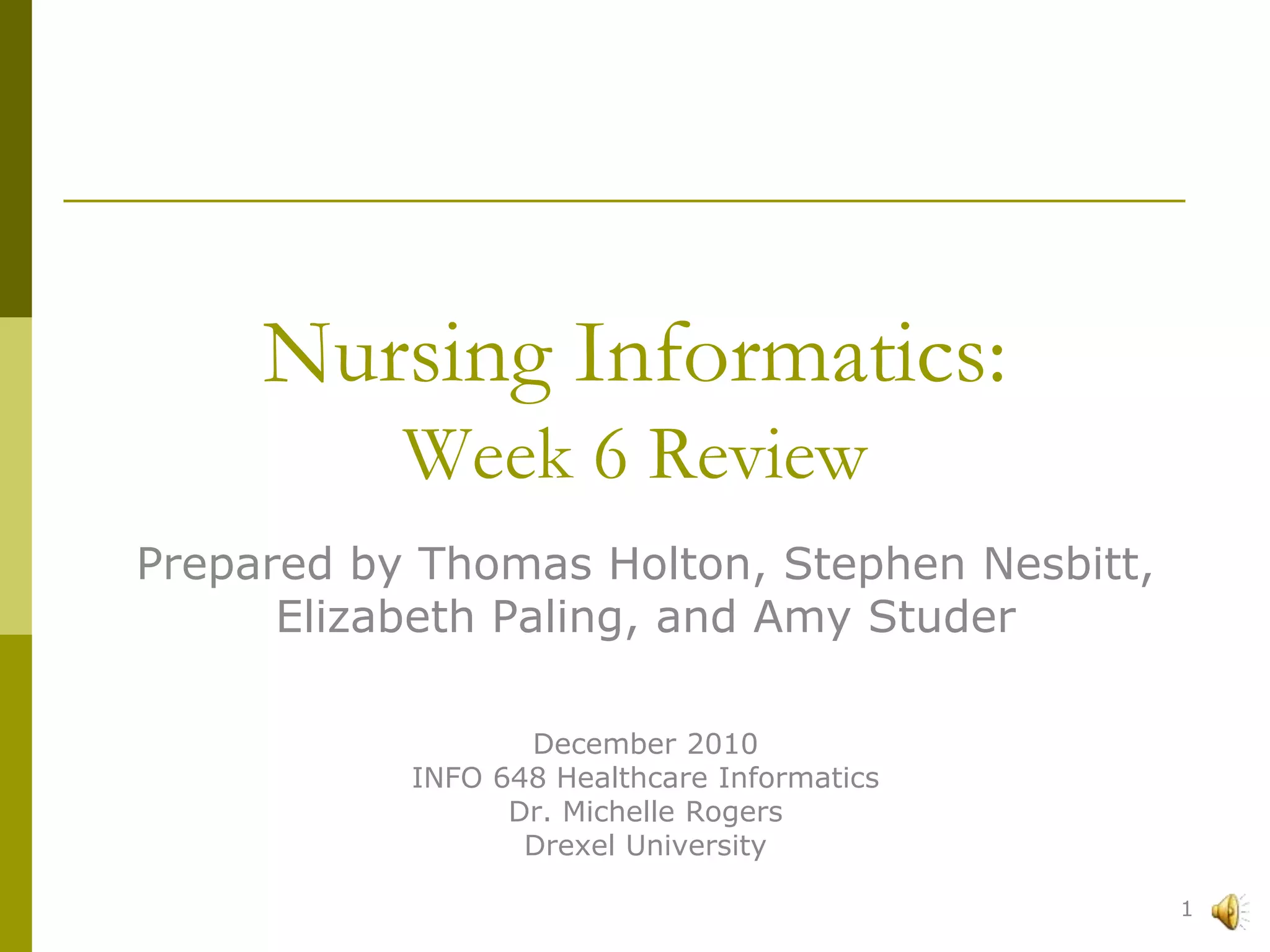 Nursing Informatics | PPT