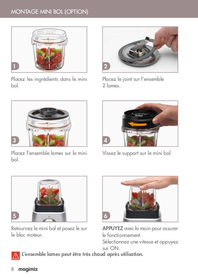Blender Magimix Mode d'emploi, recettes, conseils