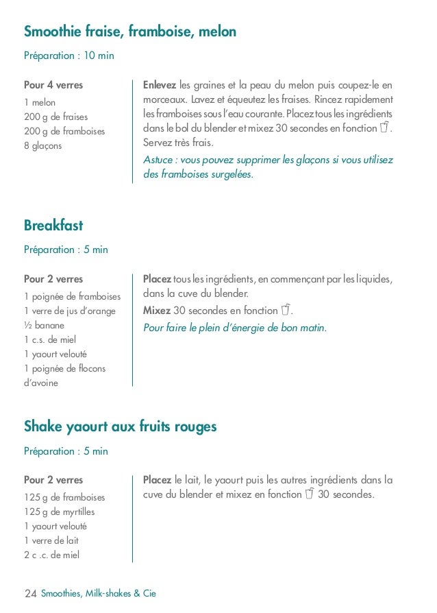 Blender Magimix Mode d'emploi, recettes, conseils