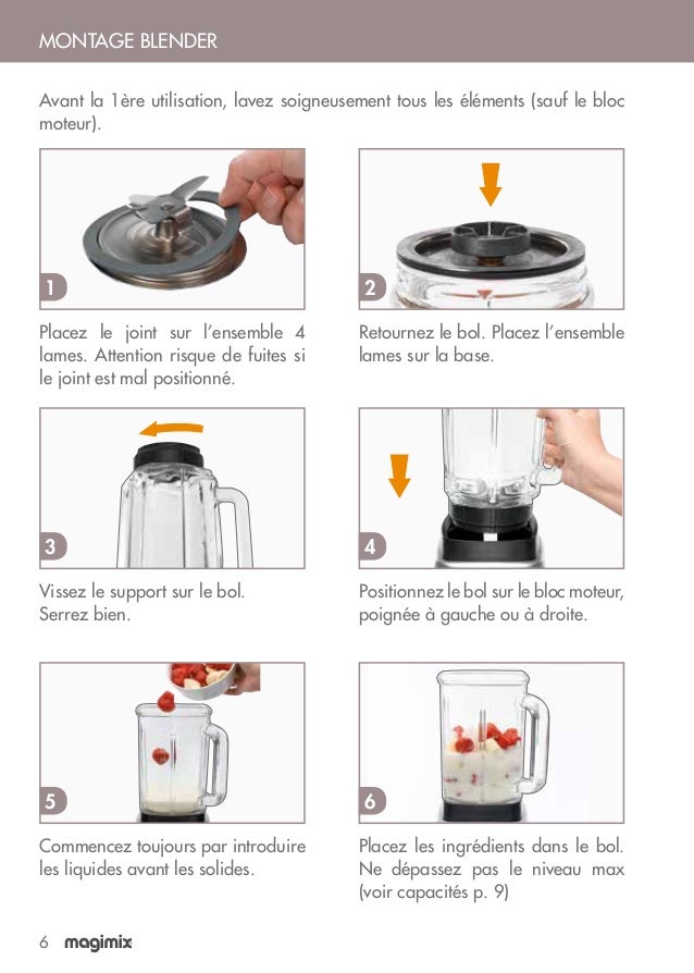 Blender Magimix Mode d'emploi, recettes, conseils
