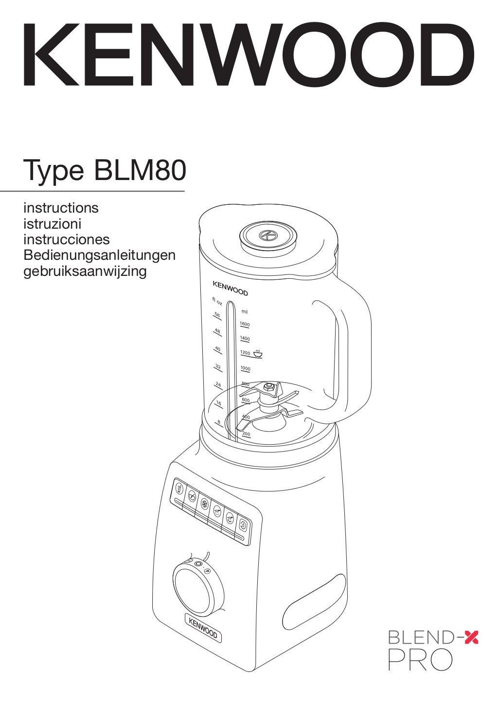 Blender Kenwood BLM800WH BLEND X PRO