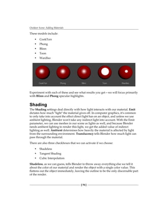 Blender 2.5 lighting and rendering | PDF