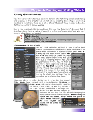 Basic Blender Booklet.pdf Blender Basics | PDF
