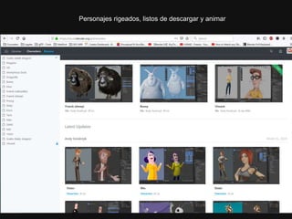 Personajes rigeados, listos de descargar y animar
 