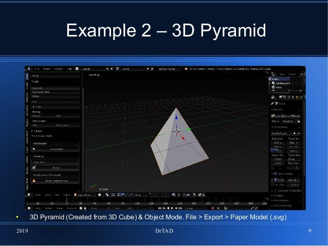 Download Drtad Blender Software Example 13 Unfold Export Paper Model Svg