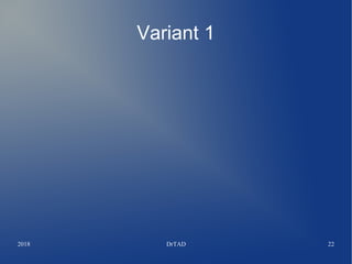 2018 DrTAD 22
Variant 1
 